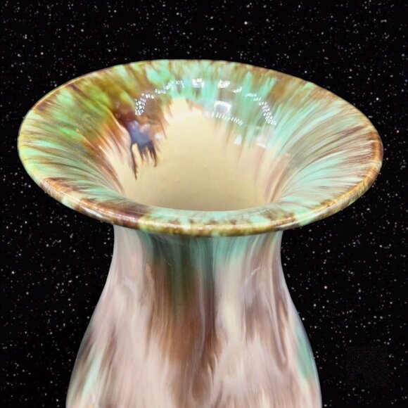 Vintage West Germany Drip Glaze Pottery Ceramic Vase Numbered Mid Century 1950s - Picture 5 of 14